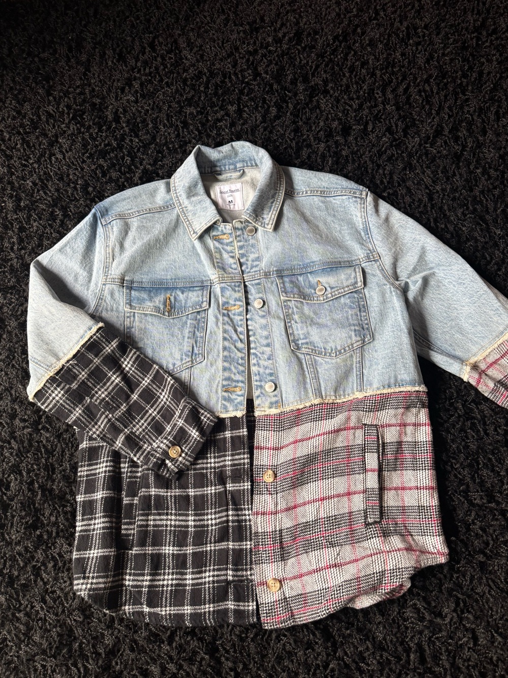 Hollister/Social Tourist Denim Flannel Jacket